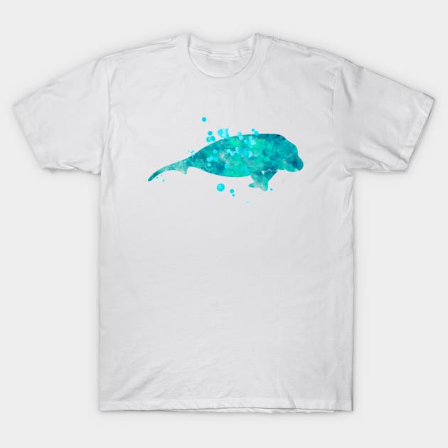 Dugong Watercolor Painting T-Shirt by Miao Miao Design